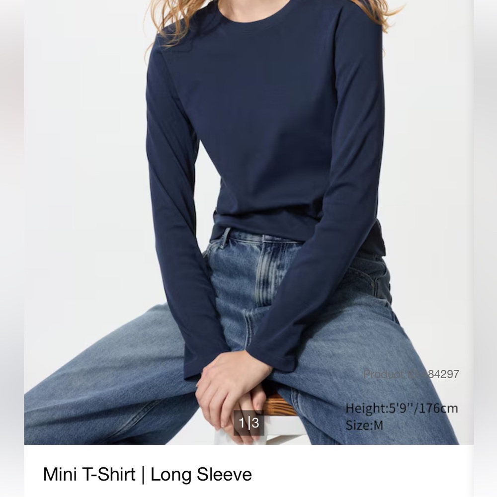 Uniqlo mini t-shirt long sleeve